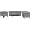 Svetainės sofa 3 pcs Šviesiai pilka 201,5 x 74,5 x 74,5 cm