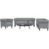Svetainės sofa 3 pcs Šviesiai pilka 201,5 x 74,5 x 74,5 cm