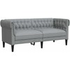 Svetainės sofa 3 pcs Šviesiai pilka 201,5 x 74,5 x 74,5 cm