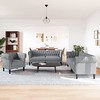 Svetainės sofa 3 pcs Šviesiai pilka 201,5 x 74,5 x 74,5 cm