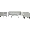 Svetainės sofa 3 pcs Šviesiai pilka 194 x 74,5 x 70,5 cm