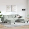 Svetainės sofa 3 pcs Šviesiai pilka 250 x 188 x 76 cm