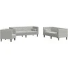 Svetainės sofa 3 pcs Šviesiai pilka 194 x 74,5 x 70,5 cm