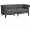 Svetainės sofa 3 pcs Tamsiai pilka 201,5 x 74,5 x 74,5 cm