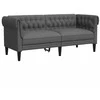 Svetainės sofa 3 pcs Tamsiai pilka 201,5 x 74,5 x 74,5 cm