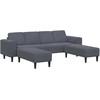 Svetainės sofa 3 pcs Tamsiai pilka 250 x 188 x 76 cm