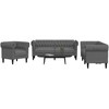 Svetainės sofa 3 pcs Tamsiai pilka 201,5 x 74,5 x 74,5 cm