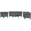 Svetainės sofa 3 pcs Tamsiai pilka 201,5 x 74,5 x 74,5 cm