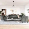 Svetainės sofa 3 pcs Tamsiai pilka 201,5 x 74,5 x 74,5 cm