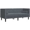 Svetainės sofa 3 pcs Tamsiai pilka 194 x 74,5 x 70,5 cm Aksomas