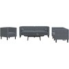 Svetainės sofa 3 pcs Tamsiai pilka 194 x 74,5 x 70,5 cm Aksomas