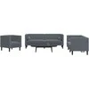 Svetainės sofa 3 pcs Tamsiai pilka 194 x 74,5 x 70,5 cm Aksomas