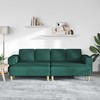 Svetainės sofa 3 pcs Tamsiai žalia Poliesteris