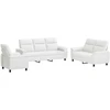Sofa Sofos komplektas 3 vnt. Balta Audinys