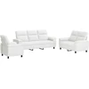 Sofa Sofos komplektas 3 vnt. Balta Audinys