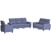 Sofa Sofos komplektas 3 vnt. Džinsinės mėlynos Audinys