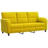 Sofa Sofos komplektas 3 vnt. Geltona Aksomas