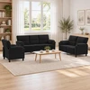 Sofa Sofos komplektas 3 vnt. Juoda Aksomas