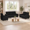 Sofa Sofos komplektas 3 vnt. Juoda Audinys
