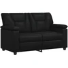 Sofa Sofos komplektas 3 vnt. Juoda Dirbtinė oda