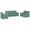 Sofa Sofos komplektas 3 vnt. Jūrinė žalia Aksomas