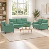 Sofa Sofos komplektas 3 vnt. Jūrinė žalia Aksomas