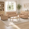 Sofa Sofos komplektas 3 vnt. Kapučino Dirbtinė oda