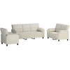 Sofa Sofos komplektas 3 vnt. Kreminė Aksomas