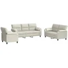 Sofa Sofos komplektas 3 vnt. Kreminė Aksomas