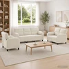 Sofa Sofos komplektas 3 vnt. Kreminė Aksomas