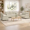 Sofa Sofos komplektas 3 vnt. Kreminė Aksomas