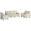 Sofa Sofos komplektas 3 vnt. Kreminė Aksomas