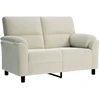 Sofa Sofos komplektas 3 vnt. Kreminė Aksomas