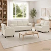 Sofa Sofos komplektas 3 vnt. Kreminė Aksomas
