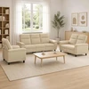 Sofa Sofos komplektas 3 vnt. Kreminė Audinys