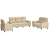 Sofa Sofos komplektas 3 vnt. Kreminė Audinys