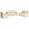 Sofa Sofos komplektas 3 vnt. Kreminė Dirbtinė oda
