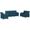 Sofa Sofos komplektas 3 vnt. Mėlyna Aksomas