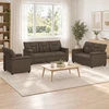 Sofa Sofos komplektas 3 vnt. Pilka Dirbtinė oda