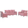 Sofa Sofos komplektas 3 vnt. Rožinė Aksomas