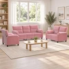 Sofa Sofos komplektas 3 vnt. Rožinė Aksomas
