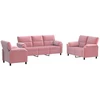 Sofa Sofos komplektas 3 vnt. Rožinė Aksomas