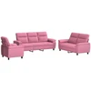 Sofa Sofos komplektas 3 vnt. Rožinė Audinys