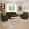 Sofa Sofos komplektas 3 vnt. Ruda Dirbtinė suedė oda