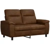 Sofa Sofos komplektas 3 vnt. Ruda Dirbtinė suedė oda