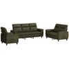 Sofa Sofos komplektas 3 vnt. Ruda Dirbtinė suedė oda