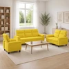 Sofa Sofos komplektas 3 vnt. Šviesi geltona Audinys