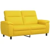 Sofa Sofos komplektas 3 vnt. Šviesi geltona Audinys