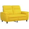 Sofa Sofos komplektas 3 vnt. Šviesi geltona Audinys