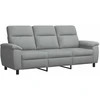 Sofa Sofos komplektas 3 vnt. Šviesiai pilka Audinys